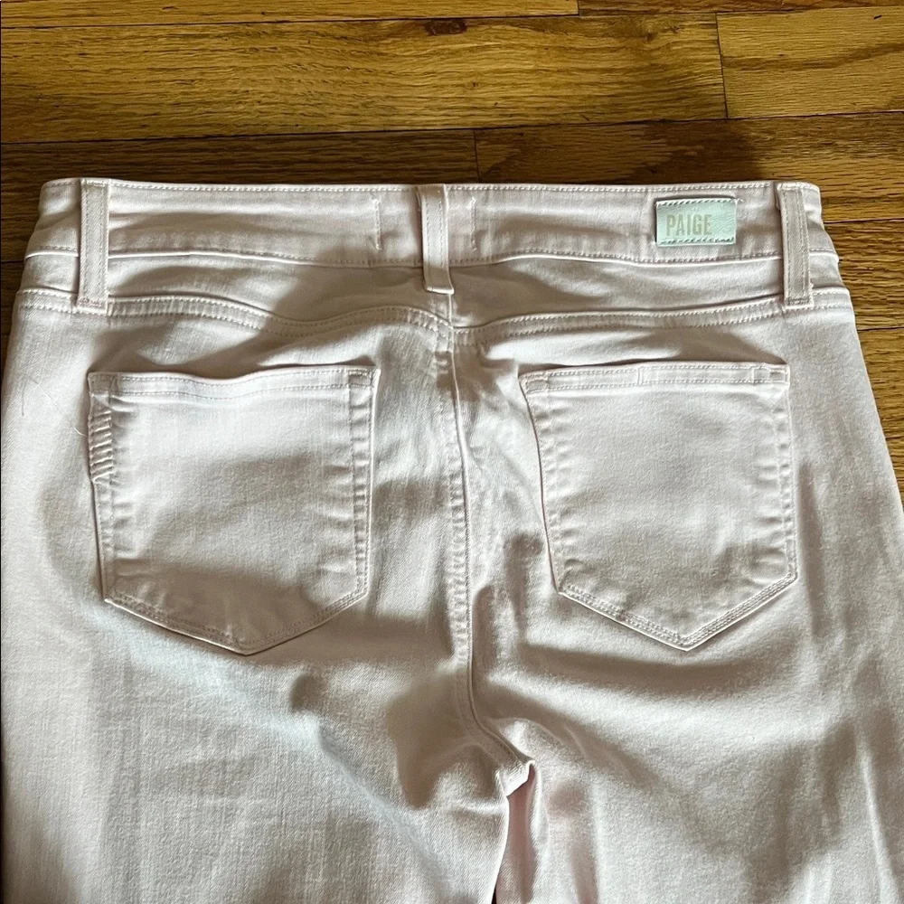 PAIGE Pale Blush Skinny Jeans